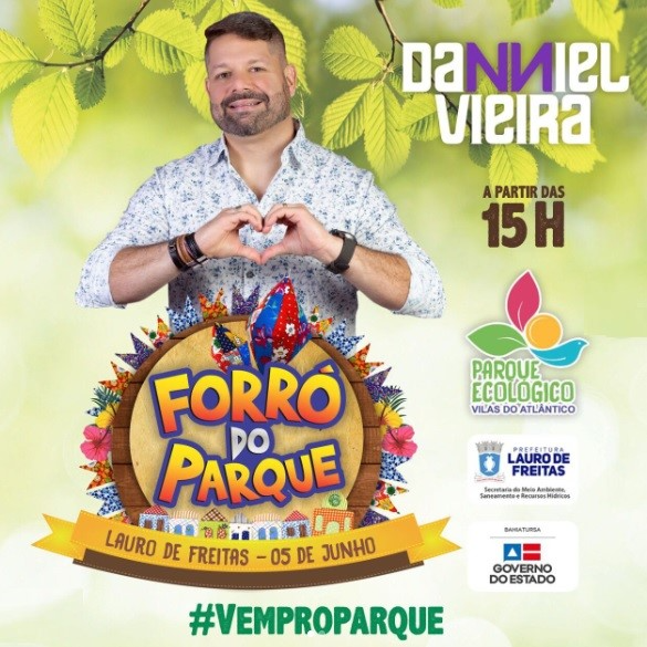 Imagem de Forró do Parque será realizado neste domingo com Danniel Vieira