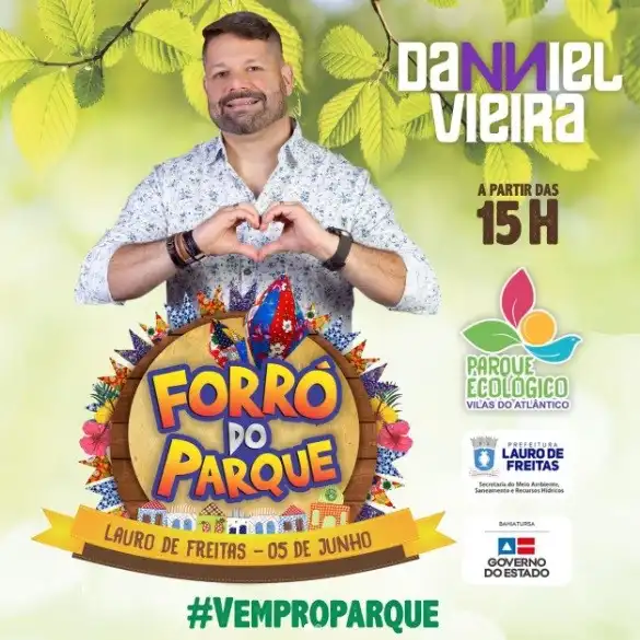 Imagem de Forró do Parque será realizado neste domingo com Danniel Vieira