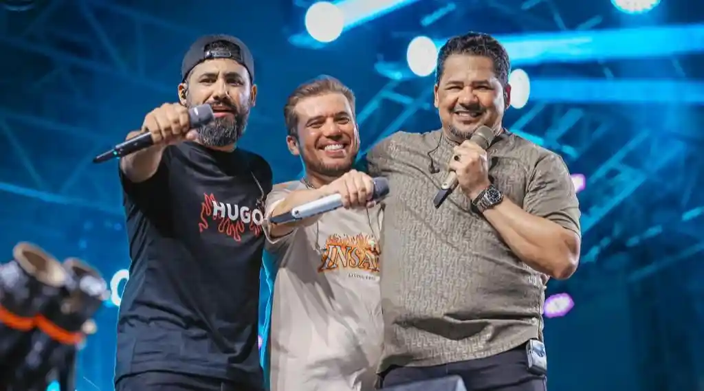 Imagem de Luan Estilizado, Raí Saia Rodada e Zezo recebem Pablo para gravação do 2º DVD do "À Vontade" em Recife