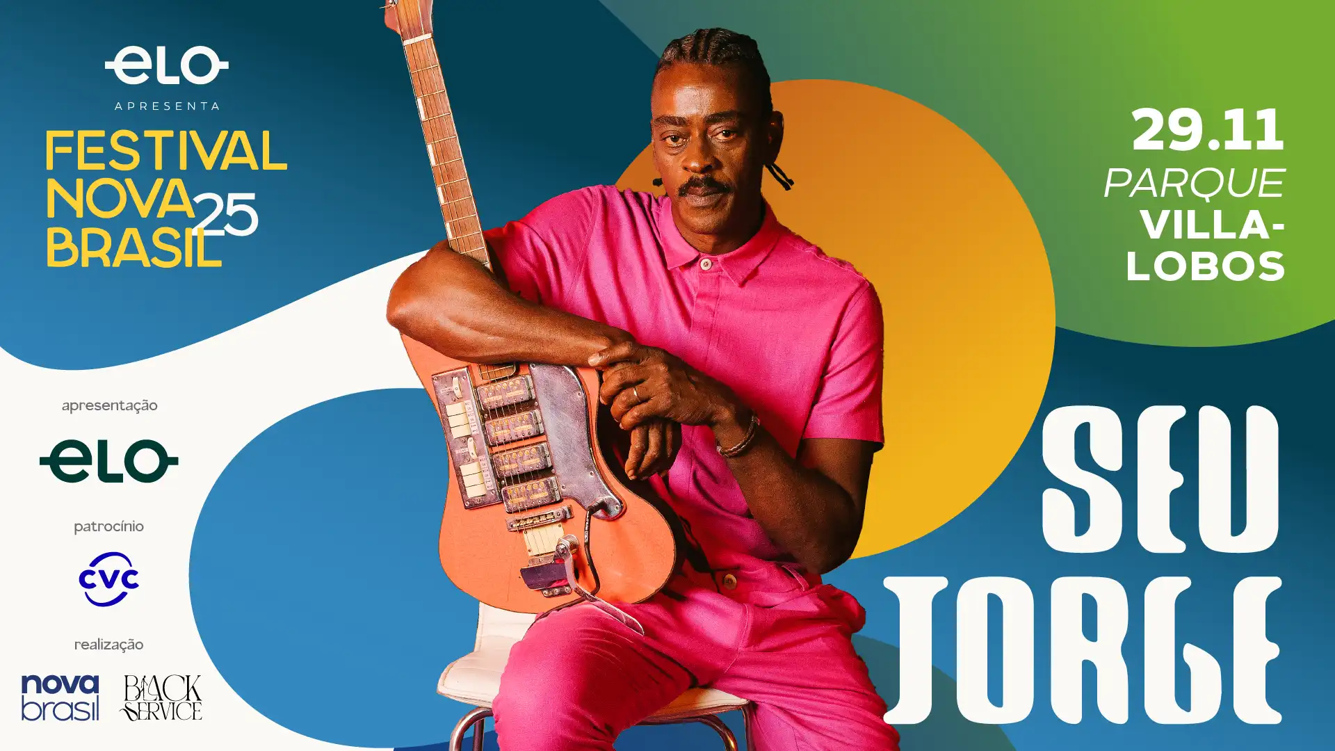 Imagem de Seu Jorge assina co-curadoria do Festival Novabrasil 2025