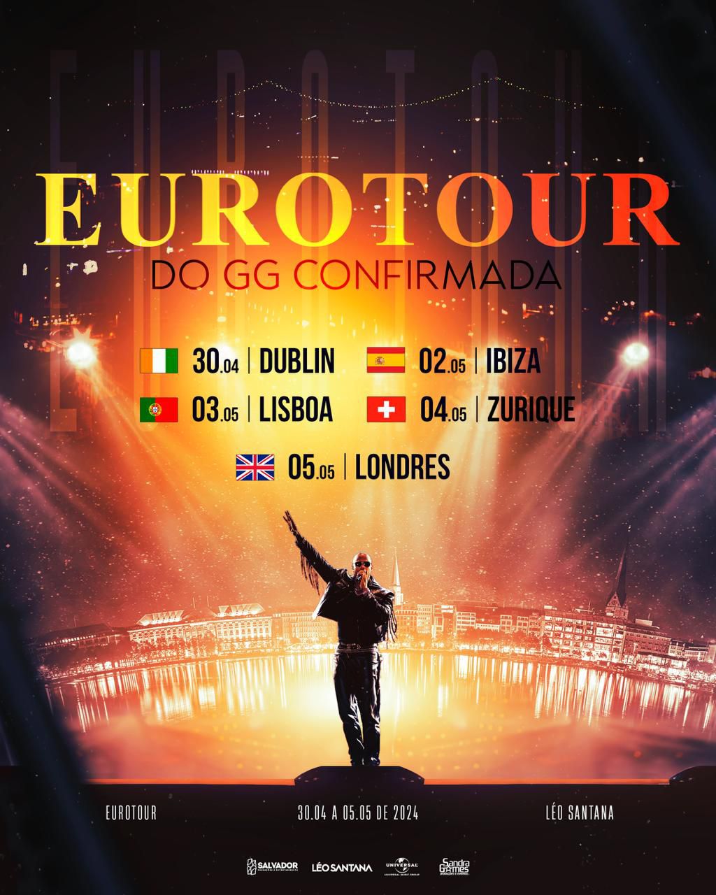 Imagem de Léo Santana anuncia mais uma turnê pela Europa