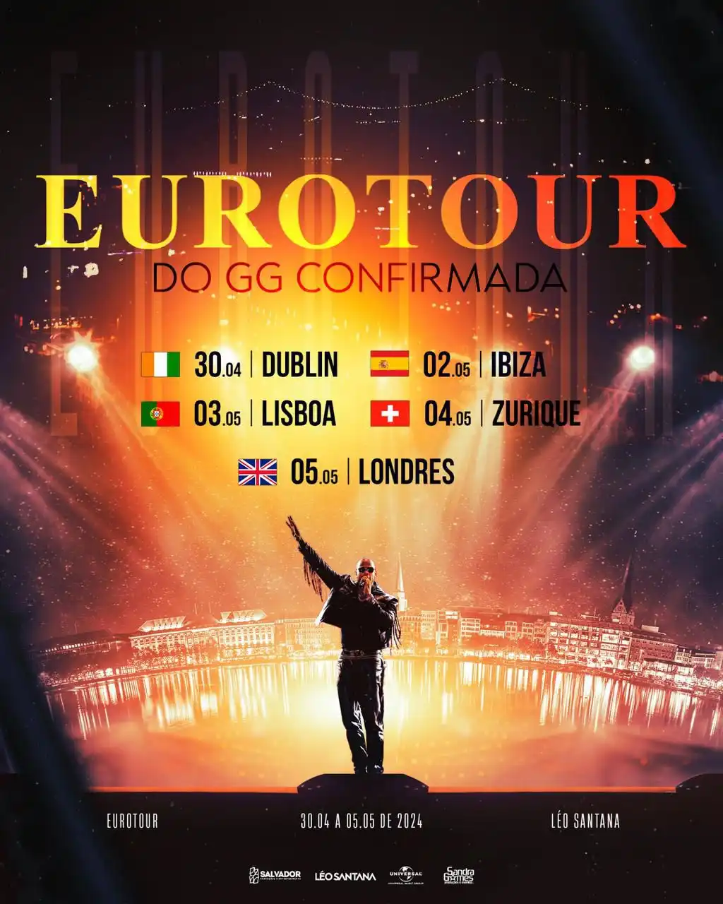 Imagem de Léo Santana anuncia mais uma turnê pela Europa