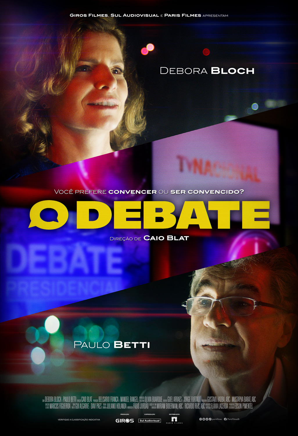 Imagem de ‘O Debate’, longa que marca a estreia de Caio Blat na direção de cinema, ganha cartaz oficial