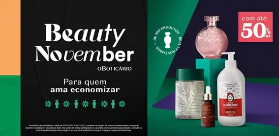 Imagem de Beauty Week O Boticário: com mais de 500 itens com até 50% off