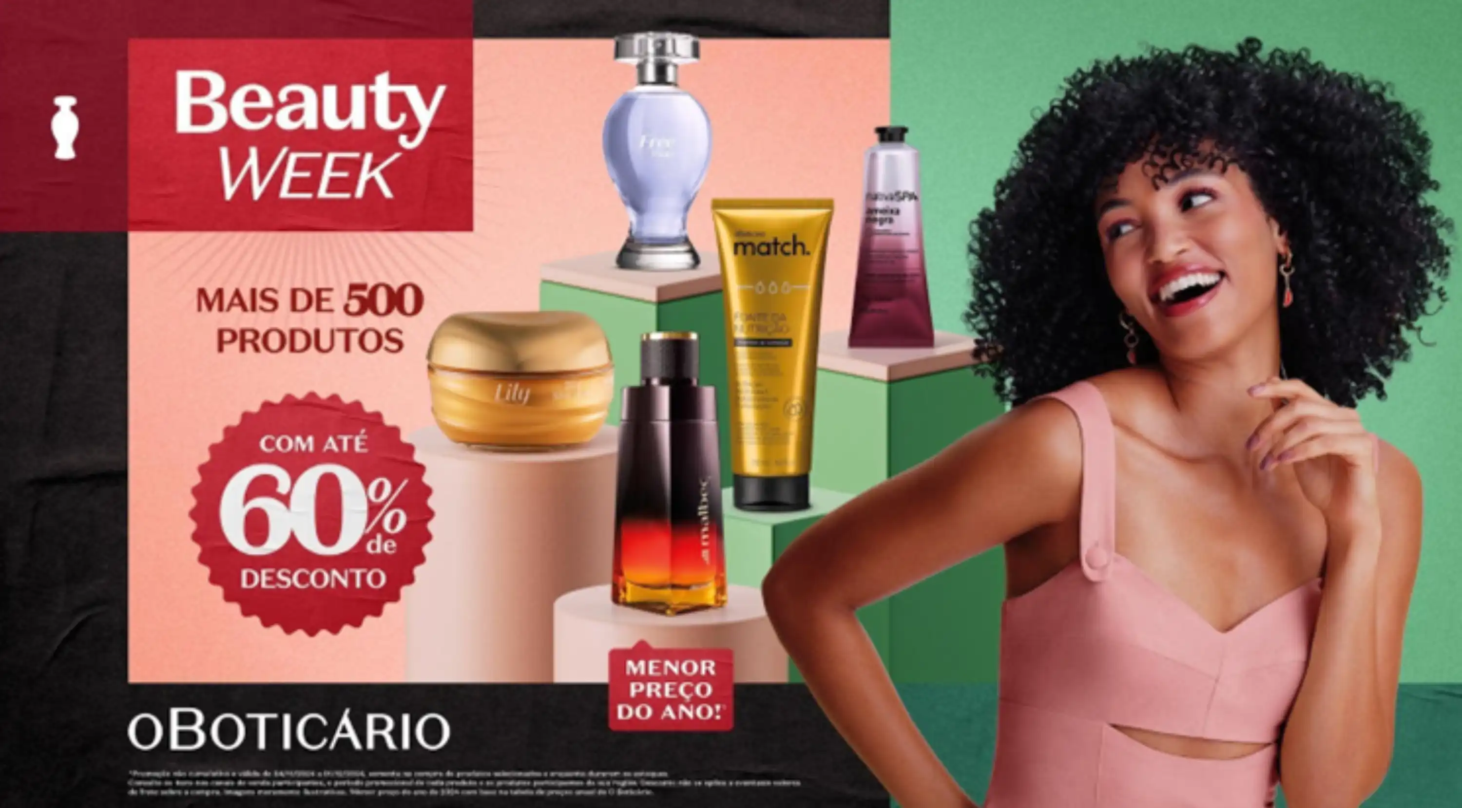 Imagem de Beauty Week: o Boticário oferece descontos de até 60%