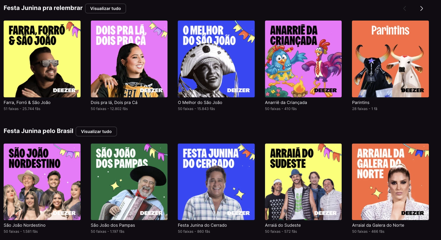 Imagem de O Arraial começou! Deezer conta com canal especial de Festa Junina em comemoração à data