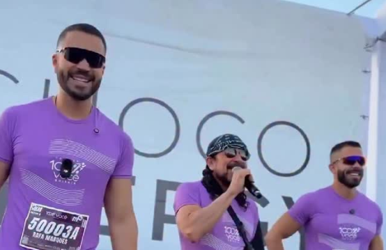 Imagem de Após cirurgia, Bell Marques participa de corrida em Goiânia como convidado e confirma show