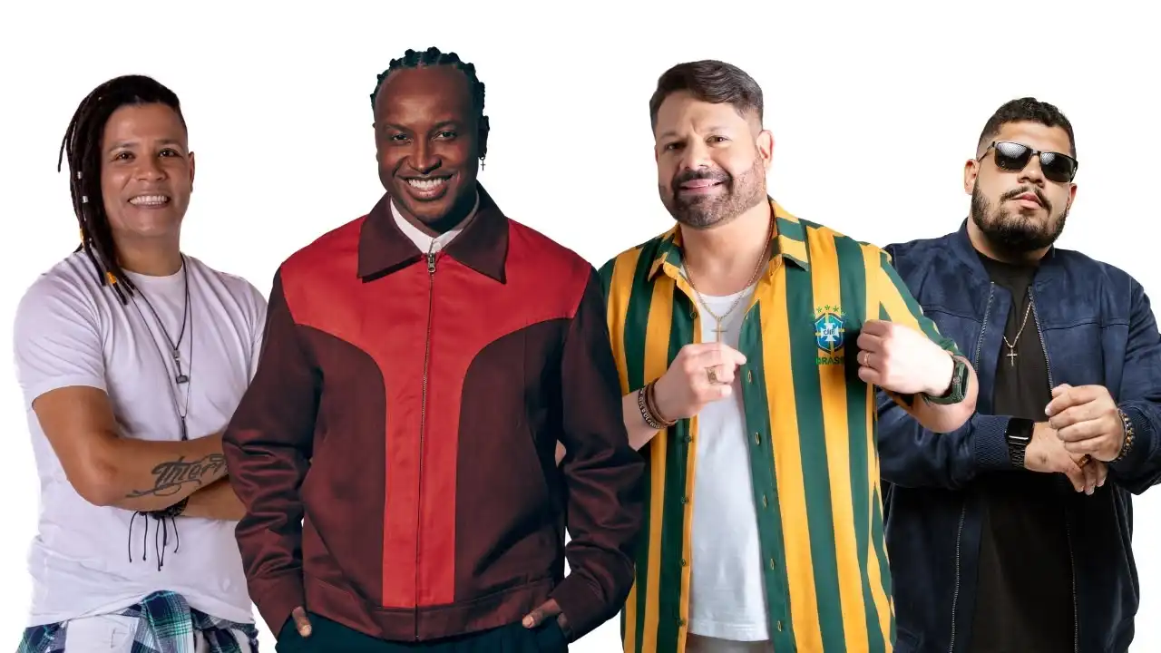 Imagem de Thiaguinho comanda a festa na Arena Brasil em dia de Brasil x Noruega pelas oitavas da Copa do Mundo