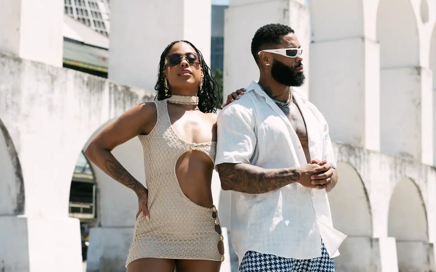 Imagem de Vinny Nogueira e Márvvila mostra química Bahia-Rio de Janeiro em "Pancada de Mulher"