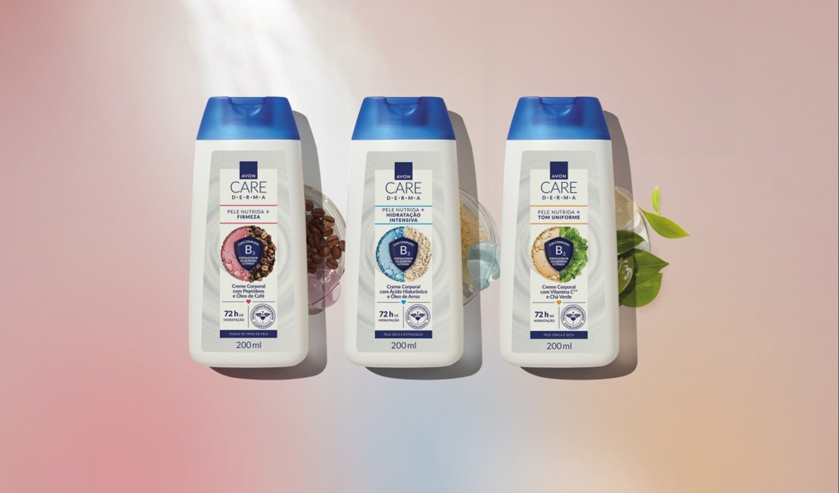 Imagem de Novo Avon Care Derma + Nutrição traz cuidado extra e hidratação intensa na rotina de cuidados com a pele