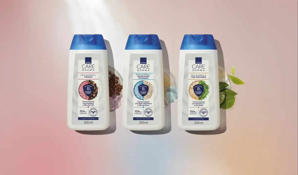 Imagem de Novo Avon Care Derma + Nutrição traz cuidado extra e hidratação intensa na rotina de cuidados com a pele